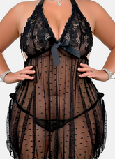 لانجيرى دانتيل شفاف 0385