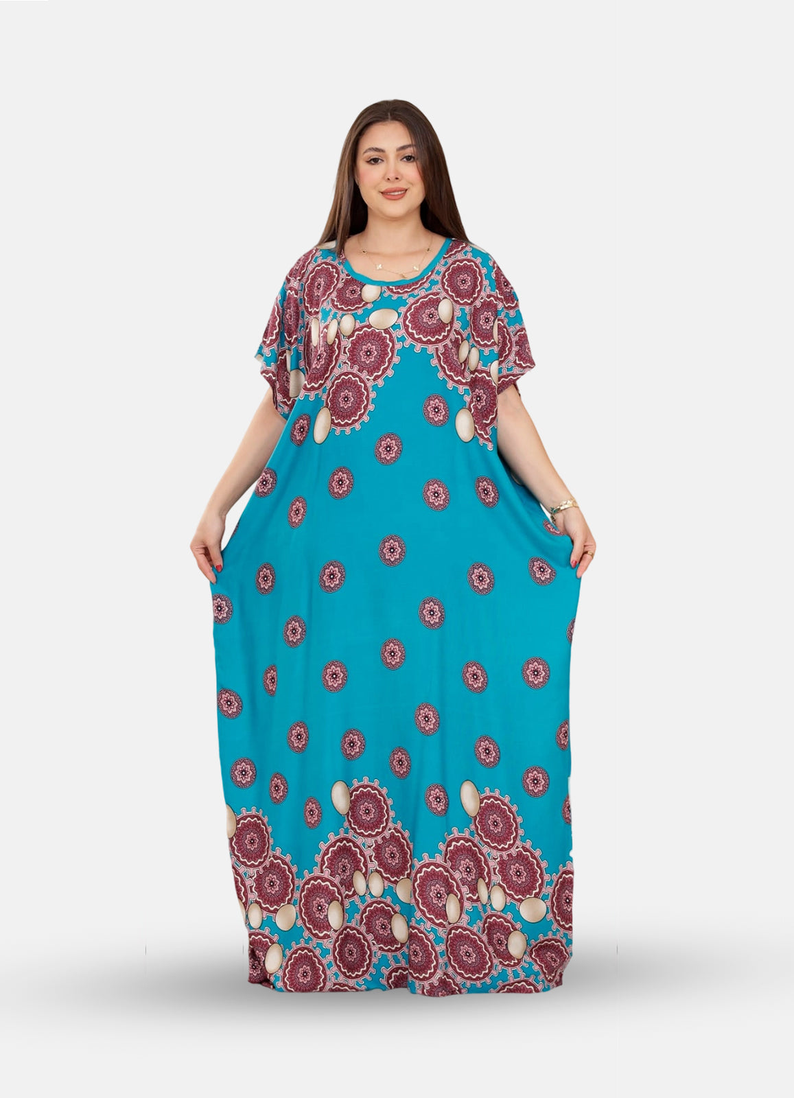 S4008 جلابية نص كم