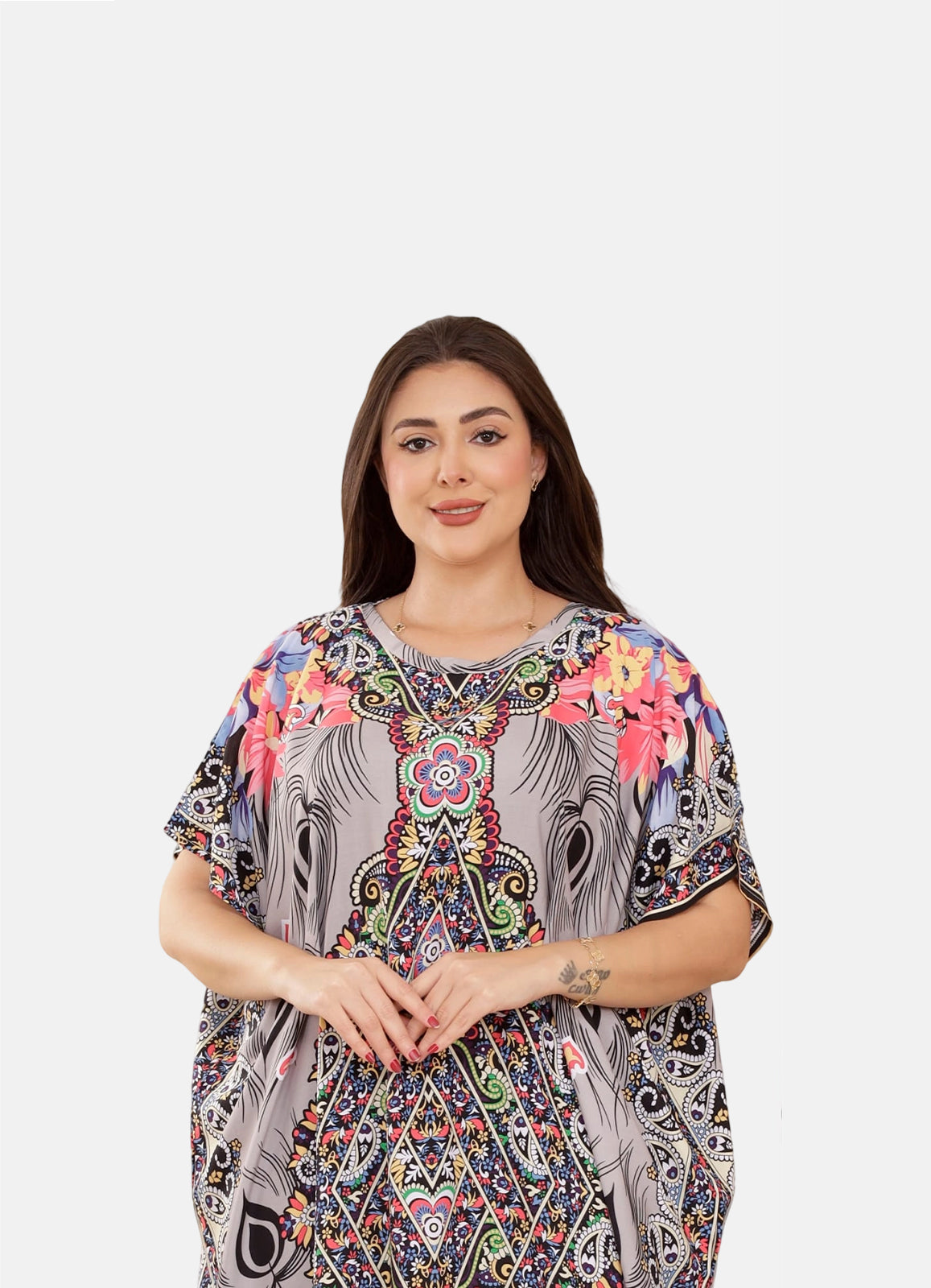 S4011 جلابية نص كم